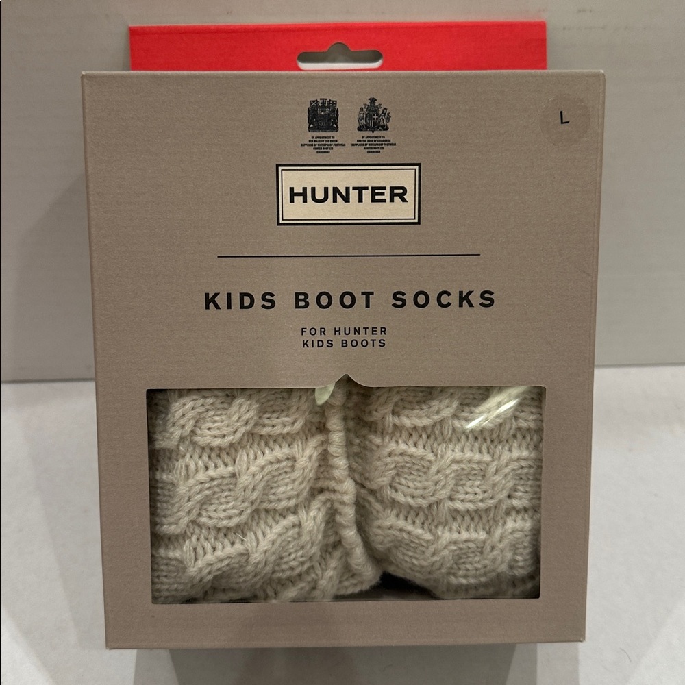 Kids Hunter Fleece Boot Socks Size L – Hunter White